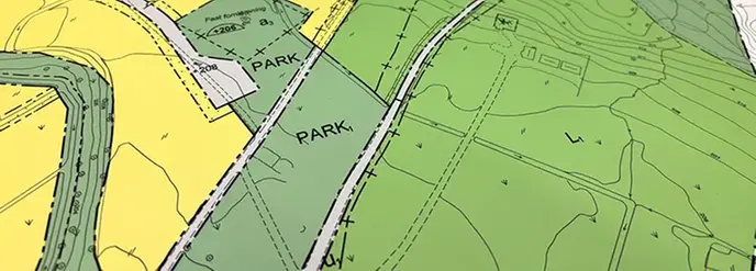 Utsnitt från en detaljplanekarta. Klicka på bilden och du kommer till kartan med alla detaljplaner i Eksjö kommun.